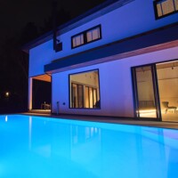Lit up pool