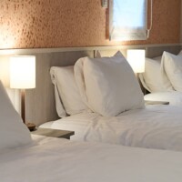 Quad bedroom of 4 single beds