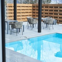 Azumaya with a roof on the BBQ deck