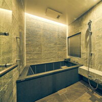 Modern stone bathroom